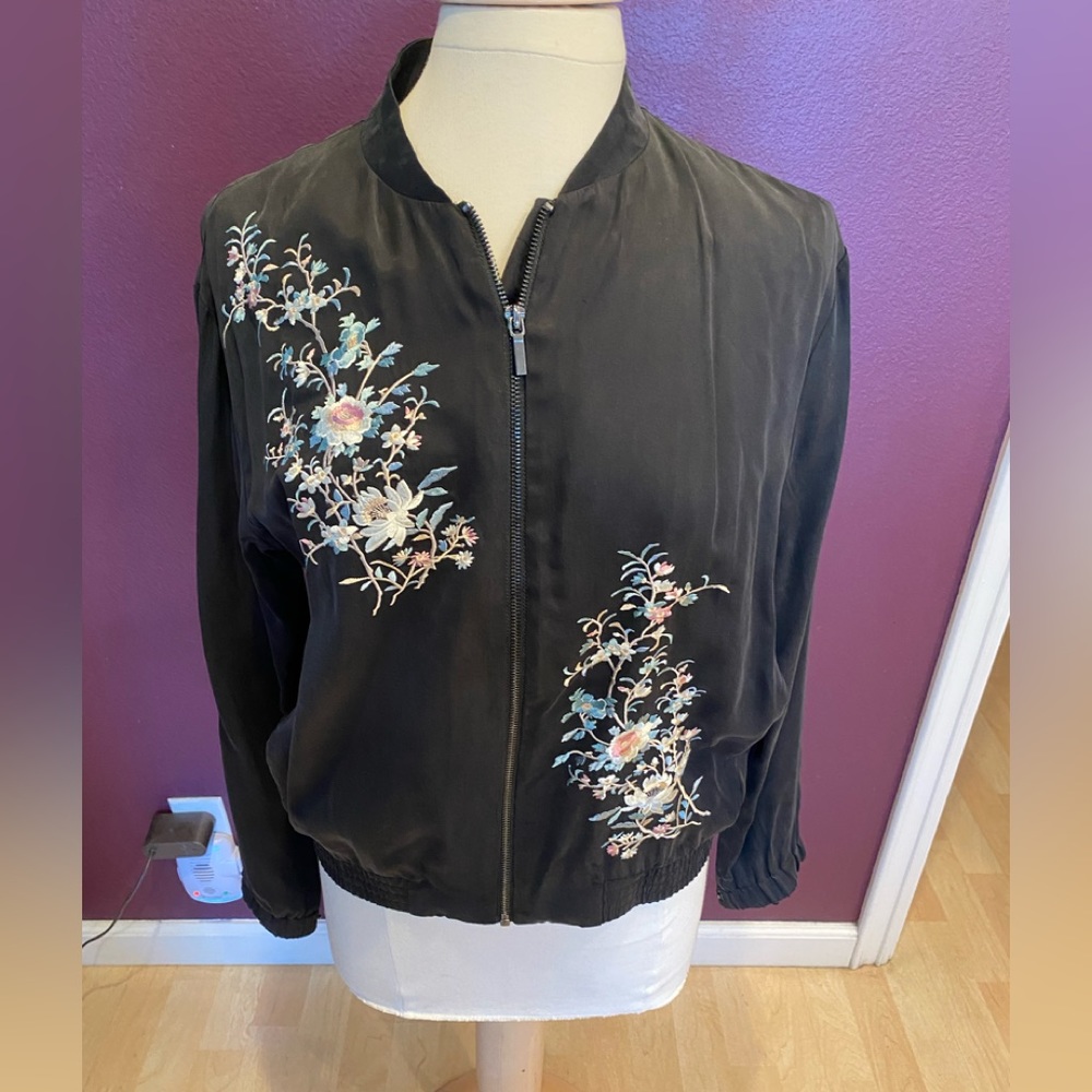 NWT black bomber jacket